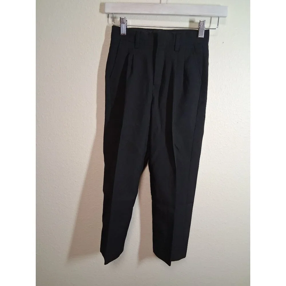 Vittorino Dress Pants Formal Business Slacks Trousers Black Boys Size 6